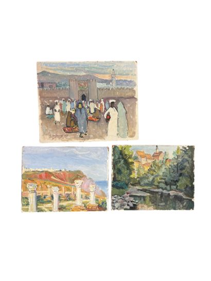 Gaëtan MIFSUD (1905-1990) 
Suite de 3 huiles...