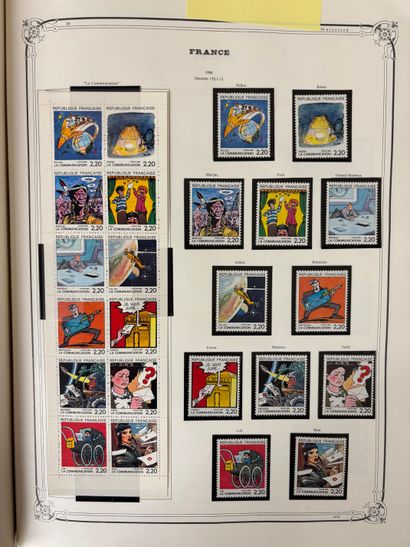In a large Yvert & Tellier binder, a collection...