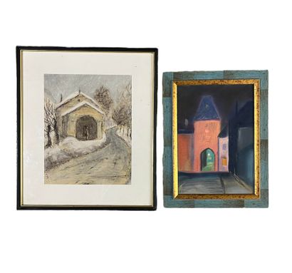 Pierre TCHAKHOTINE (1943) 
Lot of 2 pastels...