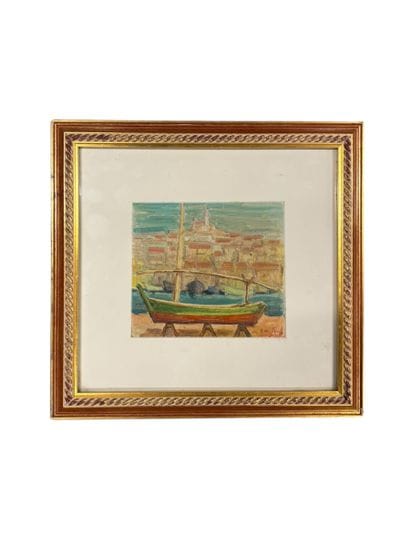 Gaëtan MIFSUD (1905-1990)
Boat on the harbor...