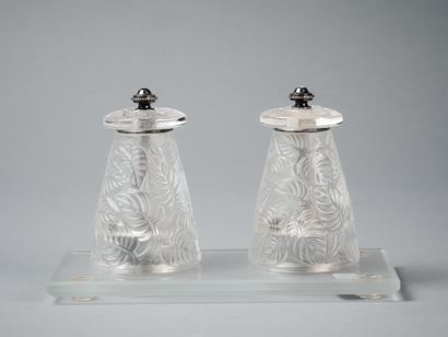 LALIQUE France
Deux moulin à poivre et à...