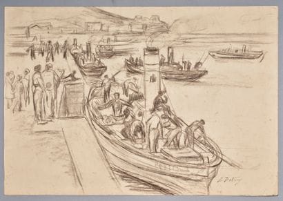 Léon DETROY (1859-1955) 
Bateaux à vapeur...