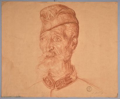 Léon DETROY (1859-1955)
Portrait d'officier...
