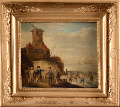 Ecole du XIX e siècle dans le goût de TENIERS....