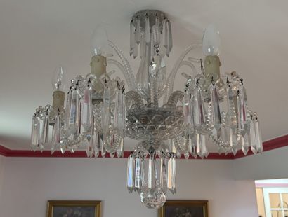SAINT LOUIS
Lustre en cristal torsadé et...