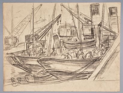 Léon DETROY (1859-1955)
L'embarcation des...