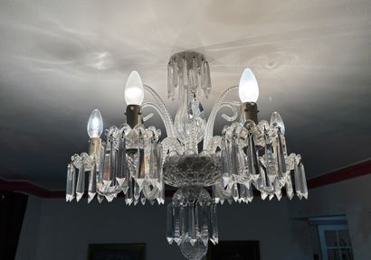 SAINT LOUIS
Lustre en cristal torsadé et...