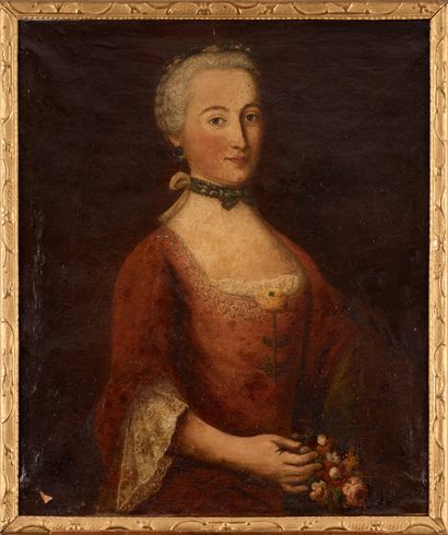 Ecole française du XVIII e siècle,
Deux portraits...
