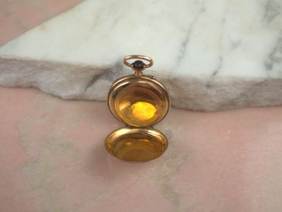 Montre de gousset en or jaune 18k 750 millièmes...