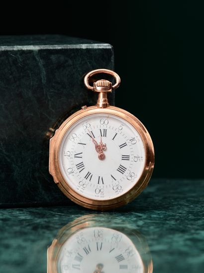 Montre de col en or jaune 18K 750 millièmes...