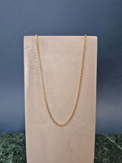 Collier en or rose 18K 750 millièmes à mailles...