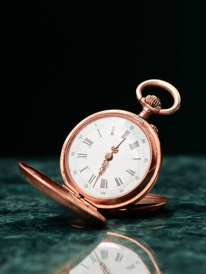 Montre de col en or rose 14k 585 millièmes...