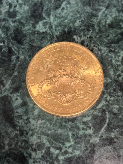 Pièce de 20 dollars américains en or tête...