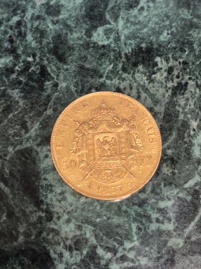 1 pièce de 50 francs Napoléon III non lauré...