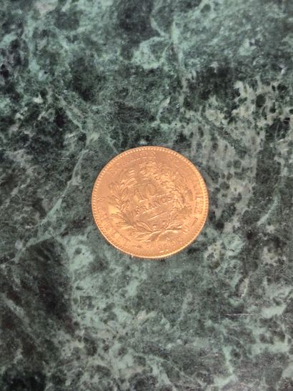 Une pièce de 10 francs en or, Cérès, datée...