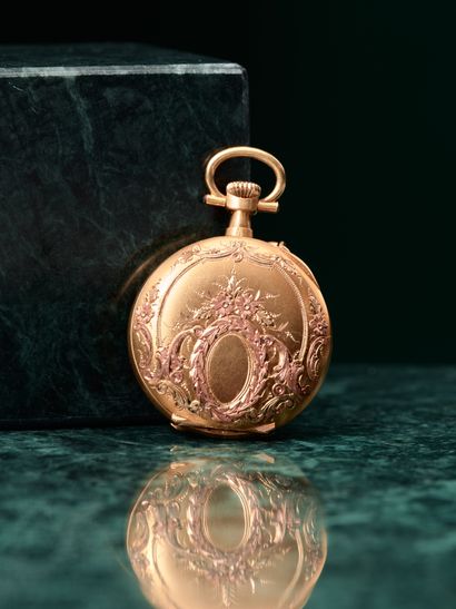 Montre de col en or jaune 18K 750 millièmes...