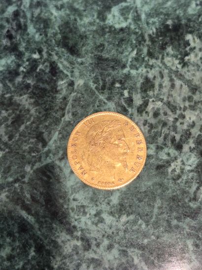 Une pièce de 5 Francs en or, Napoléon III,...