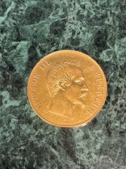 Pièce de 100 francs or Napoléon III, tête...