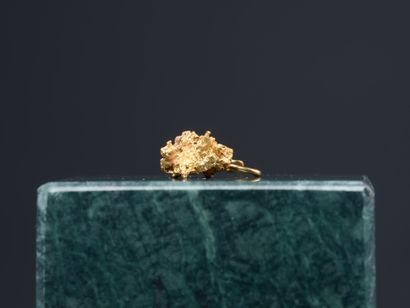 Pendentif pépite en or retenu par une bélière.
(présence...