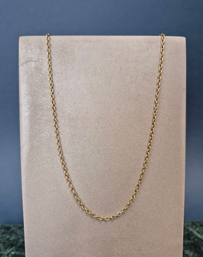 Collier en or jaune 18K 750 millièmes à maille...
