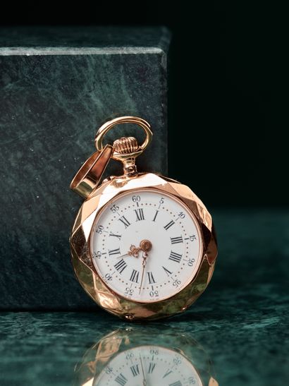 Montre de col en or jaune 18k 750 millièmes,...