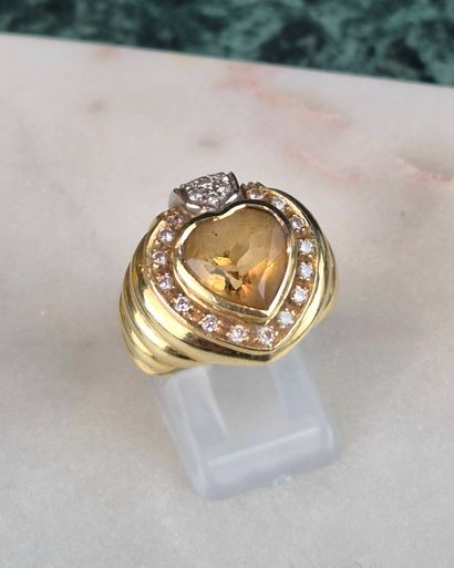 18K yellow gold 750 thousandths cocktail...