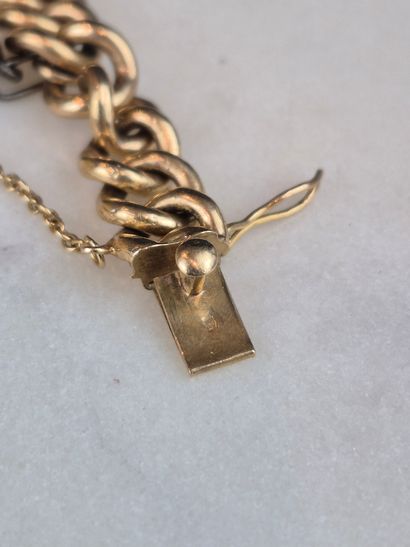 18k 750 thousandth yellow gold American link...