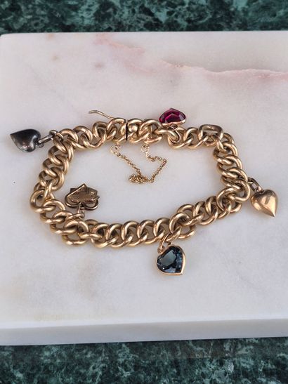 18k 750 thousandth yellow gold American link...