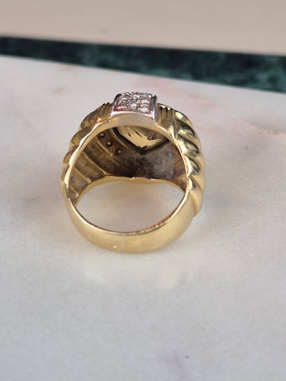 18K yellow gold 750 thousandths cocktail...