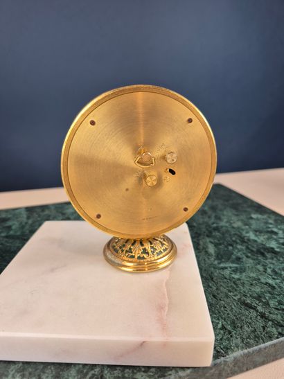 JAEGER
Louis XVI style gilt metal desk clock...