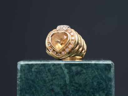 18K yellow gold 750 thousandths cocktail...