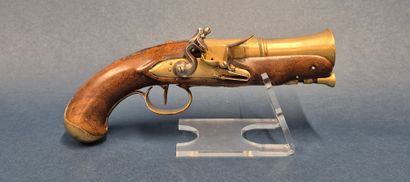 Pistolet tromblon de marine à silex début...