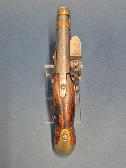 Arme composite, pistolet court à silex type...