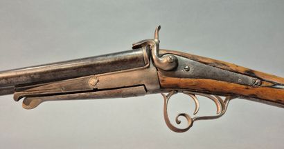 Peu courant fusil de chasse à crosse déportée...