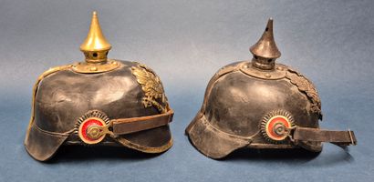 Un casque à pointe Prussien modèle 1915,...