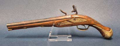 Pistolet à silex, travail oriental de qualité...
