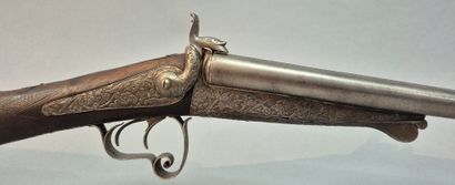 Beau fusil de chasse vers 1870 dont les platines,...