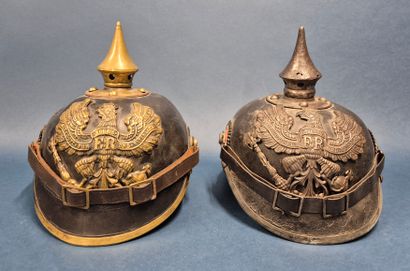 Un casque à pointe Prussien modèle 1915,...