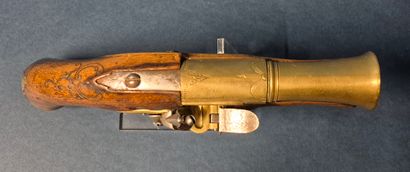 Pistolet tromblon de marine à silex début...
