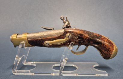 Arme composite, pistolet court à silex type...