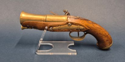 Pistolet tromblon de marine à silex début...