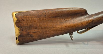 Beau fusil de chasse à silex, à double canon...