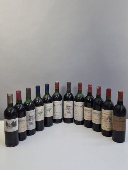 12 bottles BORDEAUX DIVERS 2 bottles Château...