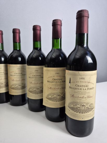 9 bottles Château BELLEVUE La FORET 1995....