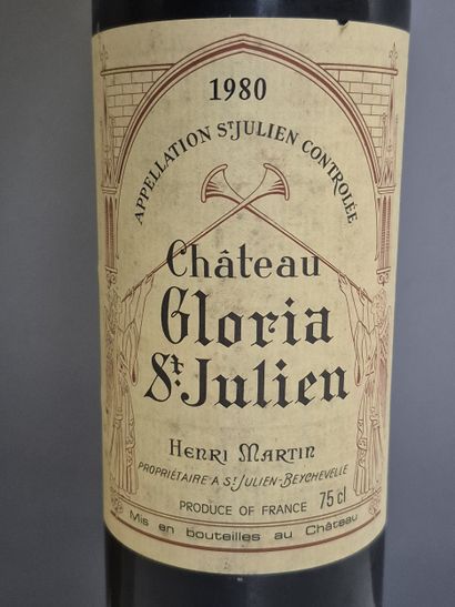 6 bottles Château GLORIA Saint Julien 1980....