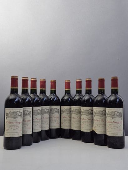 10 bouteilles Château CALON SEGUR 2001 -...