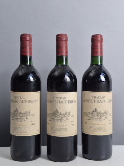 3 bottles Château LARRIVET HAUT BRION 1995...