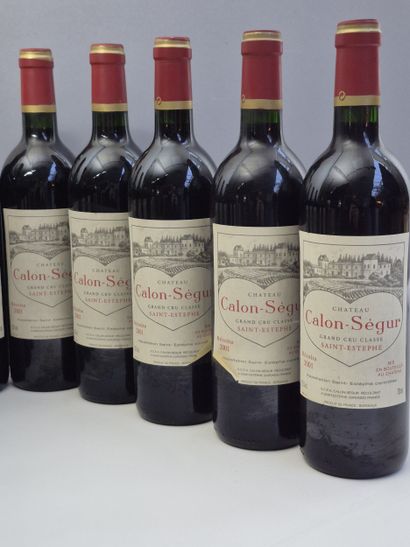10 bouteilles Château CALON SEGUR 2001 -...