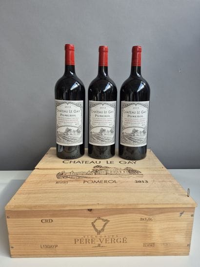 3 Magnums Château Le GAY 2013 - Pomerol 
En...