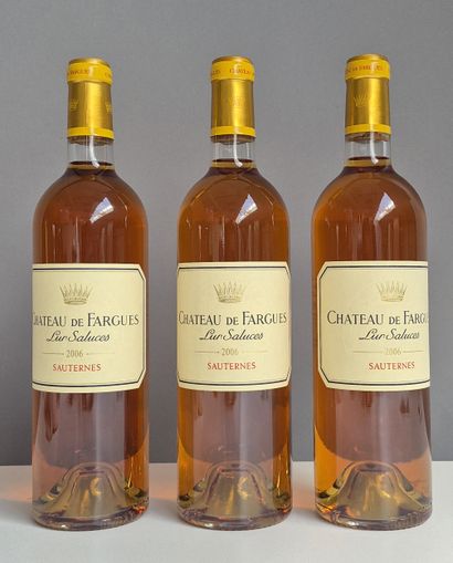 3 Bouteilles Château de FARGUES 2006 - SAUTERNES...